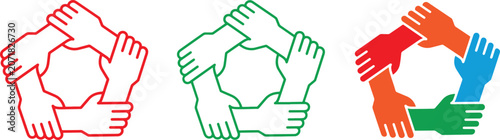 Teamwork icon vector. teamwork, collaboration, and community symbol. vector illustration premium work design