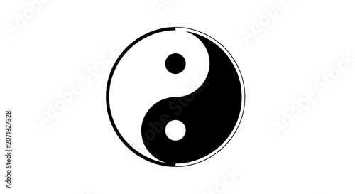 Yin yang symbol representing duality and balance