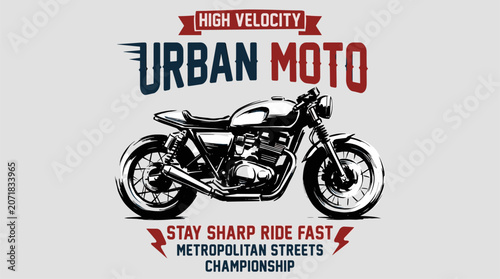 Obraz na plátne Urban moto vintage motorcycle design
