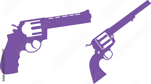 Fotografie Two revolvers partially submerged in water
