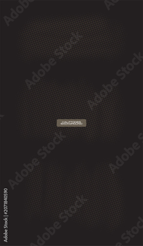 Abstract Black Halftone Gradient Background with Metallic Dot Texture Pattern