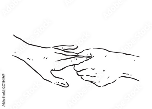 Two hands are shaking in a firm handshake gesture