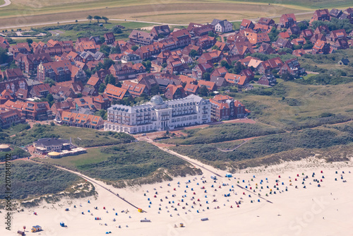 Luftaufnahme der Nordsee Insel Juist