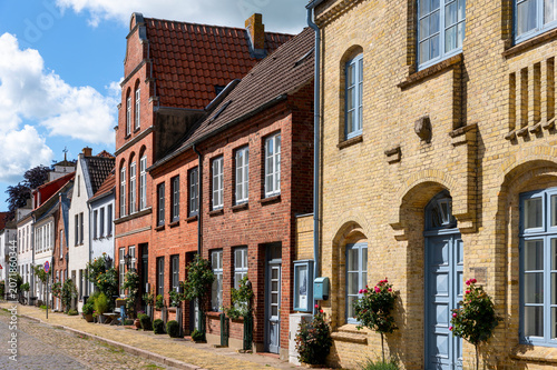 Historisches Friedrichstadt (Nordfriesland), Schleswig-Holstein. Stadtszenerie