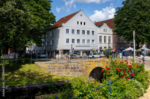 Historisches Friedrichstadt (Nordfriesland), Schleswig-Holstein. Stadtszenerie
