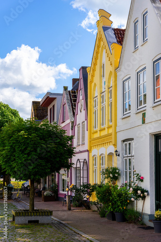 Historisches Friedrichstadt (Nordfriesland), Schleswig-Holstein. Stadtszenerie