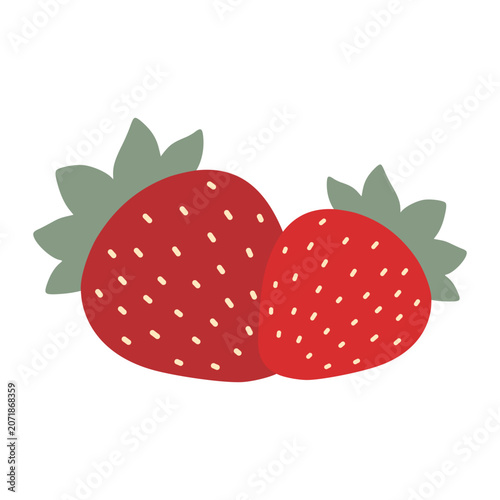 Ripe red strawberries presenting fresh delicious fruit