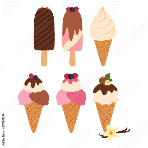 Ice cream collection offering various delicious flavors