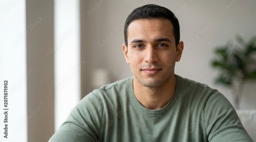 Obraz premium Young Man With Calm Confident Expression