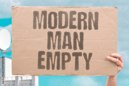 Fotografie "Modern man empty" Contemporary male existence lacks fulfillment