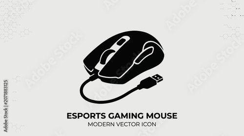 Modern esports gaming computer mouse.
