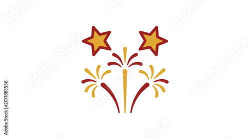 Truth and Reconciliation Day Graphic with Fireworks and Stars