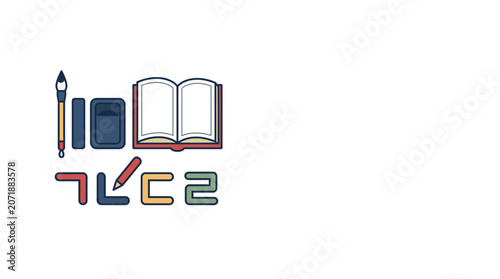 Truth and Reconciliation Day Icon Set with Educational Supplies and Indigenous Symbols