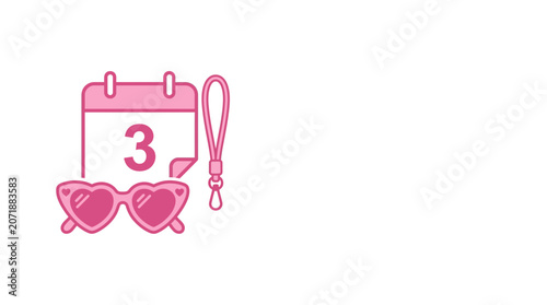 Truth and Reconciliation Day Icon with Calendar and Heart Glasses