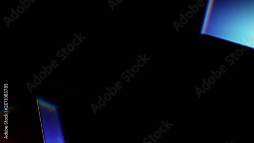 Abstract animation, 3d render of rotating glass cubes, 4k seamless loop 3d animation