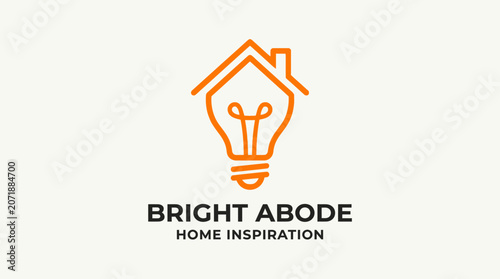 Bright Abode Home Inspiration Logo Design.