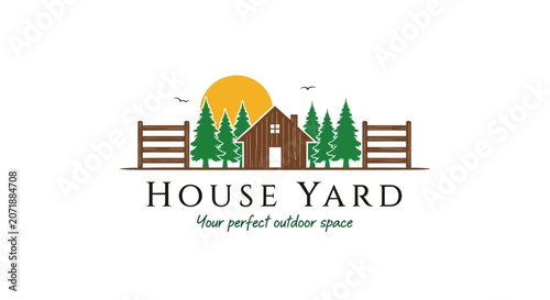 House Yard logo with house and trees.