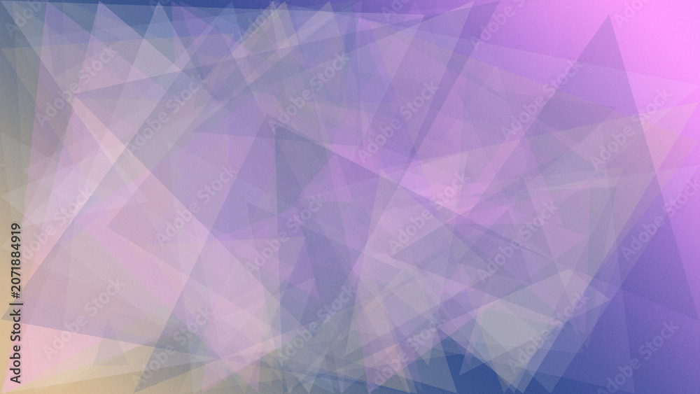 Obraz premium Dreamy purple geometric polygons blend into a soft gradient, creating a calm futuristic mood ideal for tech branding, wallpapers, presentations, and abstract design layouts.