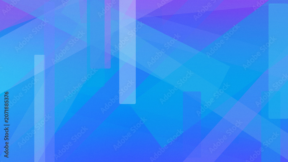 Obraz premium A serene abstract geometric background in layered blues, glowing purples, and soft gradients, ideal for tech banners, website headers, and creative motion design.
