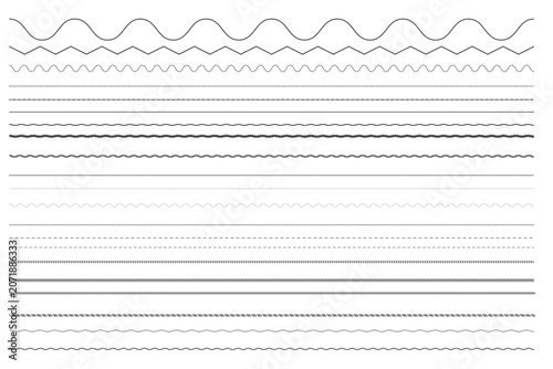 Creative Hand-Drawn Decorative Border Lines Vector Set