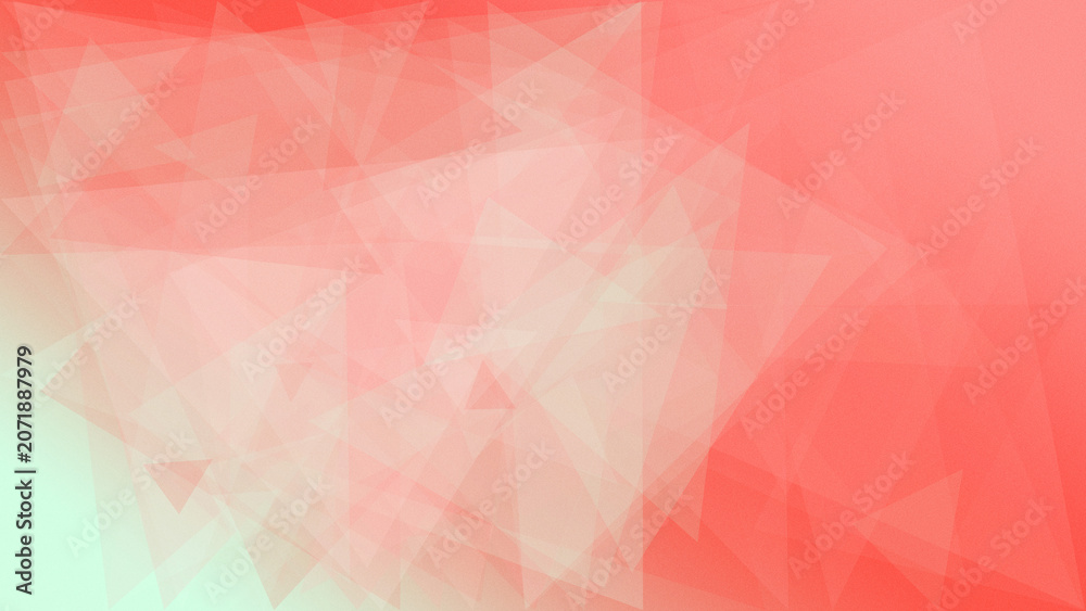 Obraz premium Abstract polygonal backdrop in warm reds and blush tones with gentle glow and pastel highlights, creating a modern, calm mood for branding, posters, and web design.