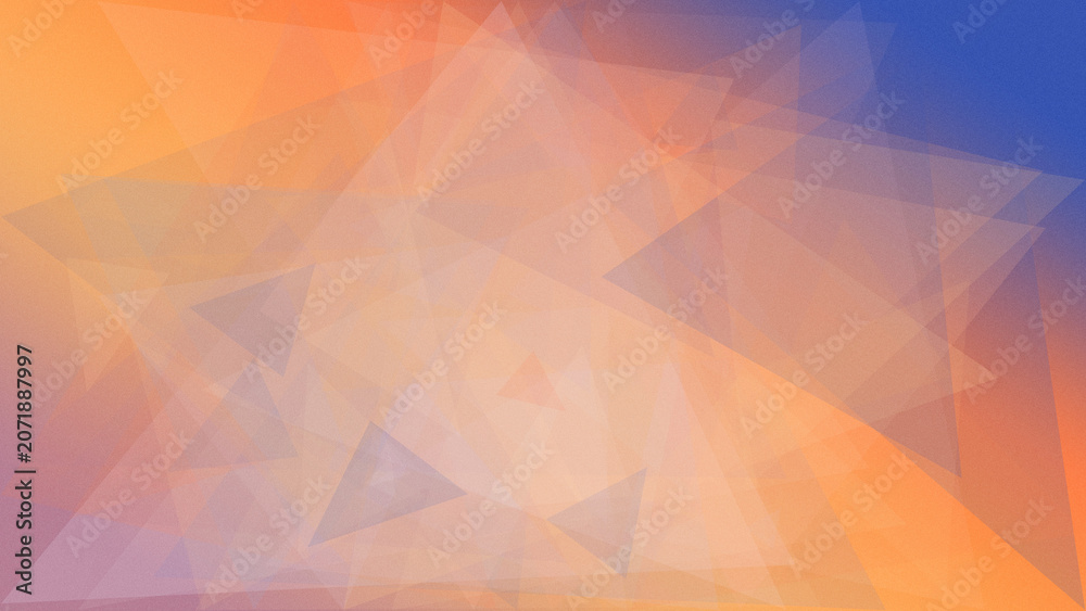 Fototapeta premium A soft-focus abstract geometric background blends warm orange and lavender tones into a calm, modern mood, ideal for branding, web headers, and creative presentations.