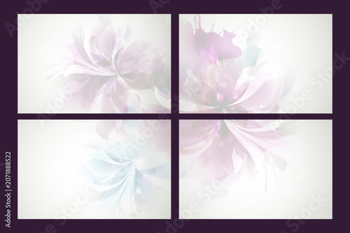 Abstract Elegant Watercolor Floral Background Vector Illustration