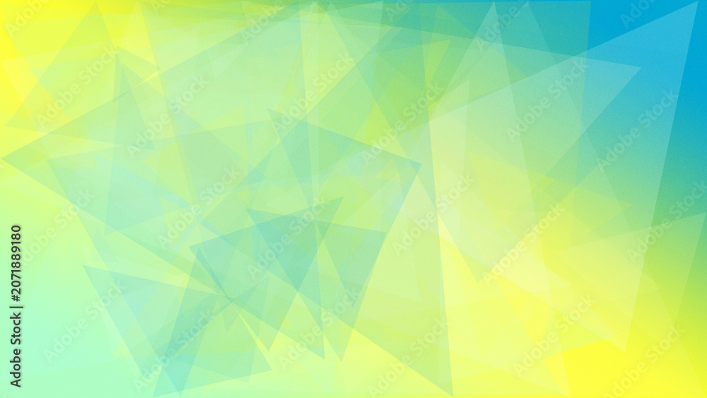 Fototapeta premium A cheerful abstract polygon backdrop blending aqua, lime, and yellow gradients for a modern, lighthearted design suitable for branding, presentations, or digital art.