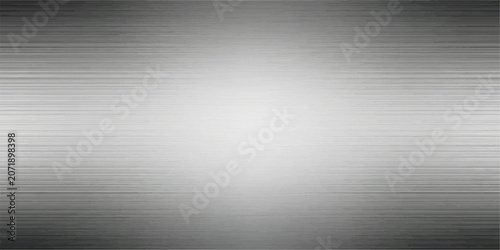 Tableau sur toile Abstract metallic brushed surface with a glowing light in the center, creating a futuristic and sophisticated backdrop