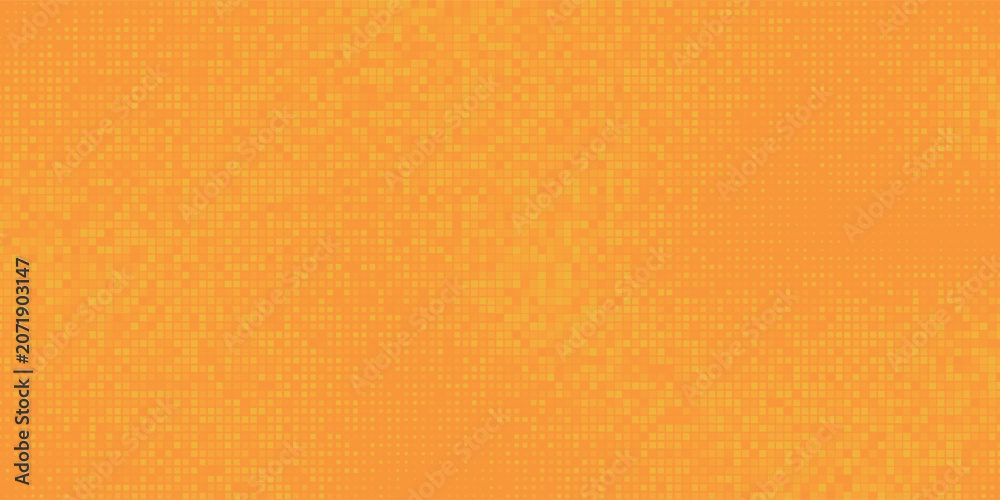 Fototapeta premium PrintAbstract orange financial technology background, network pixel elements. Abstract science, technology and business background.