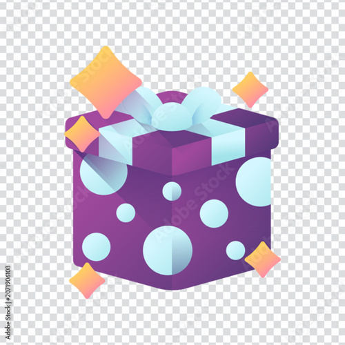 Gift Present Box Ribbon Celebration Holiday Surprise Icon Design