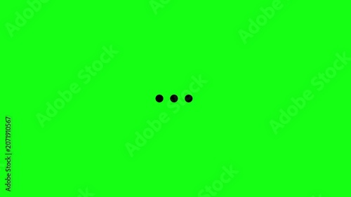 Animated Loading dot animation on transparent background, 3 loading dots sign with alpha channel.