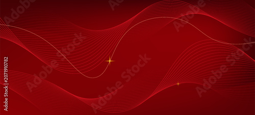 Abstract background design modern red and gold geometric elements vector illustration