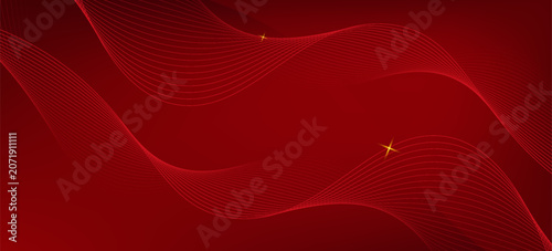 Abstract background design modern red and gold geometric elements vector illustration