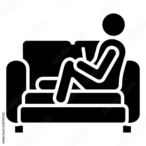 Cuadro en lienzo Sedentary Lifestyle Icon