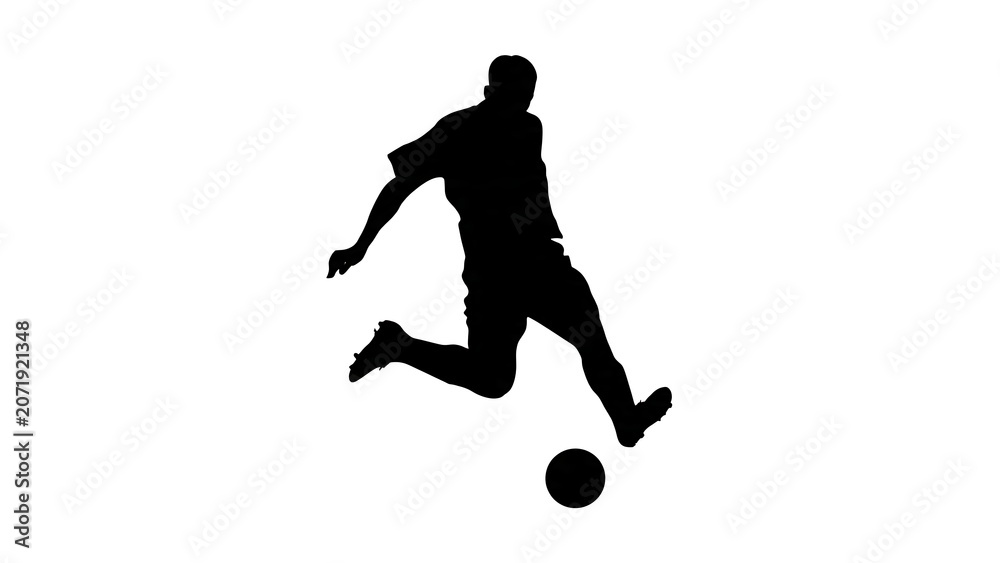 Fototapeta premium Silhouette of a person running on a track.