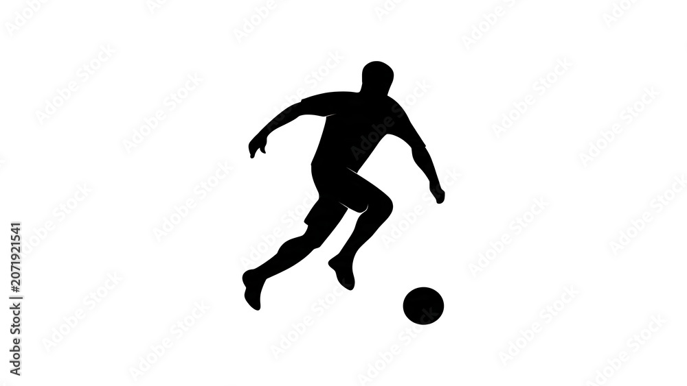 Fototapeta premium Silhouette of a person running on a track.