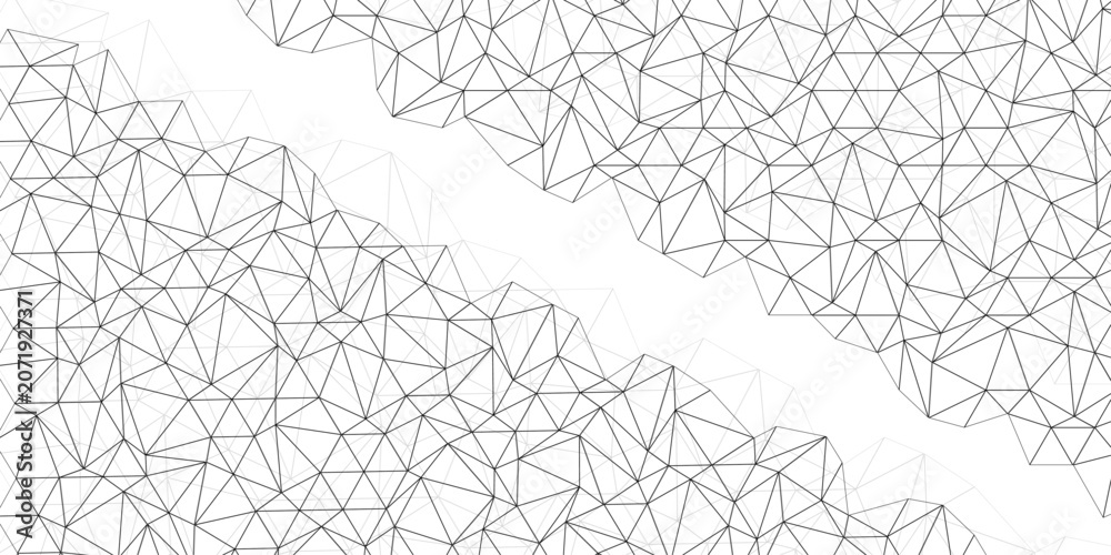 Obraz premium Abstract of simple gray line triangle pattern geometric background. Seamless geometric polygonal repeatable pattern swatch background, Trendy design vector background for web backdrop orpaper print.
