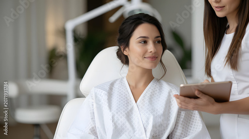Young Woman During Aesthetic Medicine Consultation