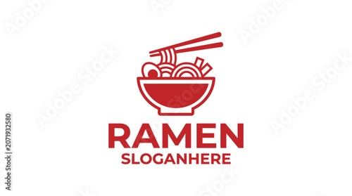 Ramen restaurant logo design with slogan.