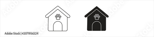 Pet House Outline Vector Icon