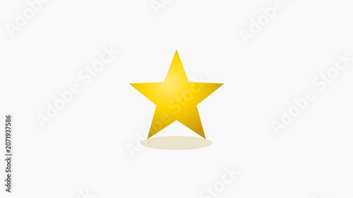 Rotating 3D Golden Star Animation for Success and Awards