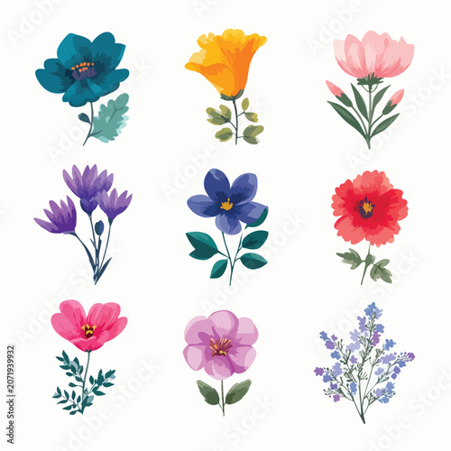 seamless background with flowers