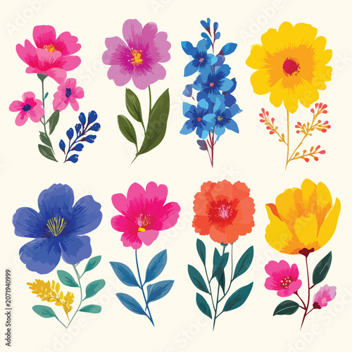 seamless background with flowers