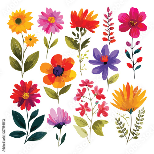 seamless background with flowers