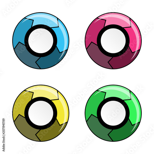 Multicolored arrows in a circle infographic