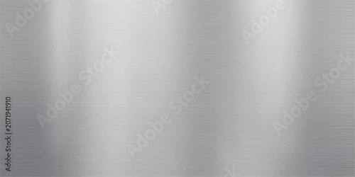Konstfotografi Brushed Stainless Steel Texture Background: Silver Metallic Surface with Vertica
