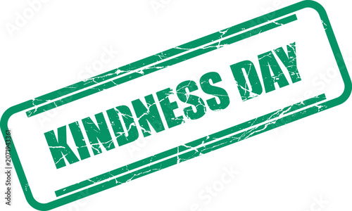 Fényképezés Kindness day vector stamp graphic promoting goodwill and positive actions with a worn distressed appearance