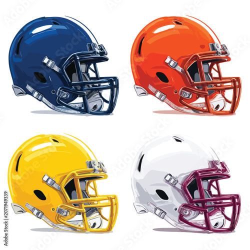 football helmets