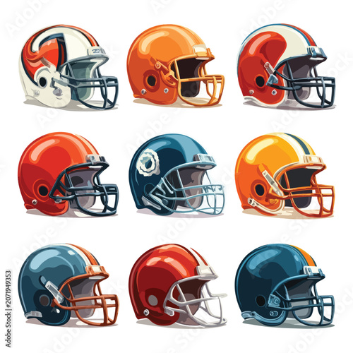 football helmets